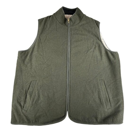 Scandia Woods Other - Scandia Woods Sherpa Lined Dark Green Vest XL Wool Blend Zip
